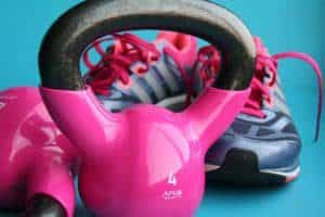 sapatos e halteres