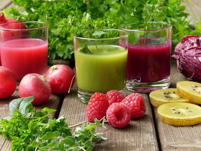 sucos de frutas